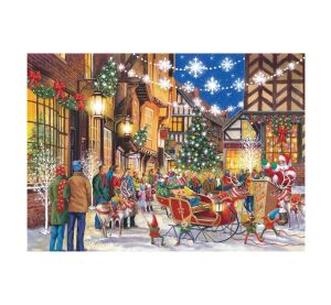 HOP Puzzle Der Weihnachtsmann schaltet die Lichter ein 500 Teile